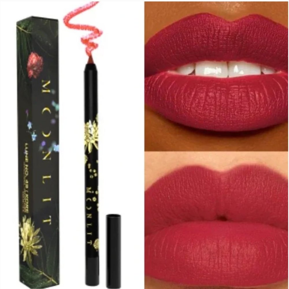MOONLIT By MIKAELA Kore Lipstick Pencil Lip Liner - Lune No.49 (Red) NEW IN BOX
